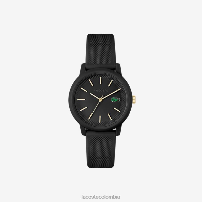 Reloj 12.12 con correa de silicona negra. negro Lacoste accesorios mujer 80XZX2910