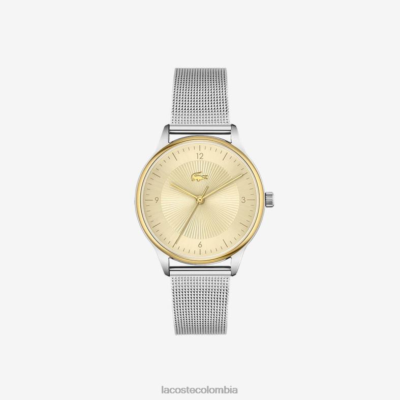 Reloj club de 3 manecillas - champagne con malla de acero inoxidable plata Lacoste accesorios mujer 80XZX2922