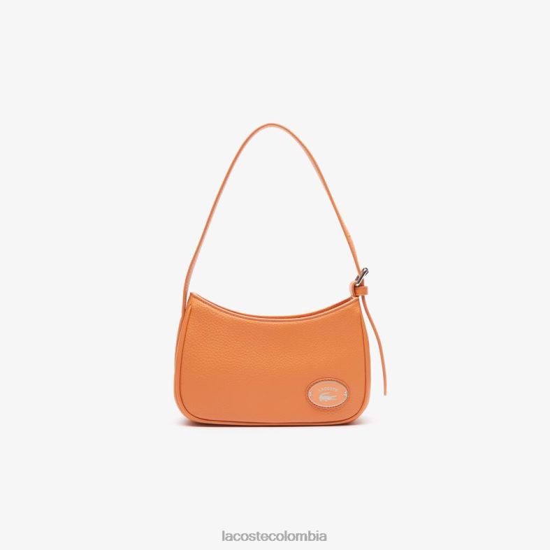 bolso de hombro de piel granulada con placa de metal cerámica Lacoste bolsos y marroquinería mujer 80XZX2855