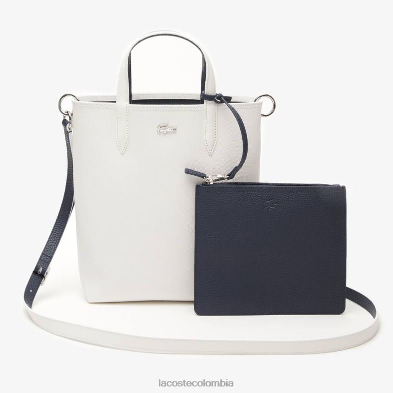 bolso tote Anna reversible de lona revestida harina azul noche Lacoste bolsos y marroquinería mujer 80XZX2780