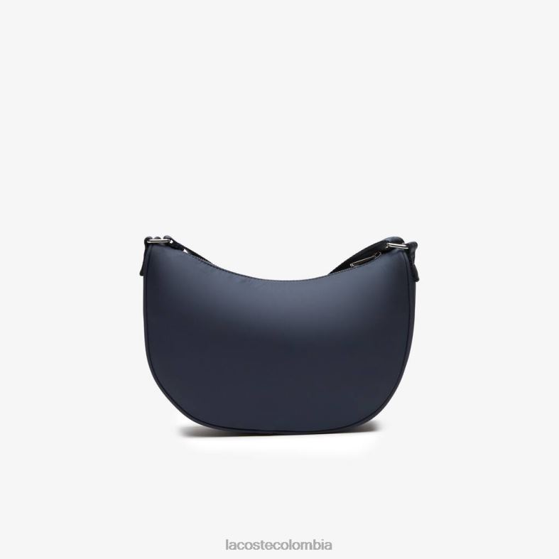 bolso de media luna con marca en contraste noche azul blanca Lacoste bolsos y marroquinería mujer 80XZX2796