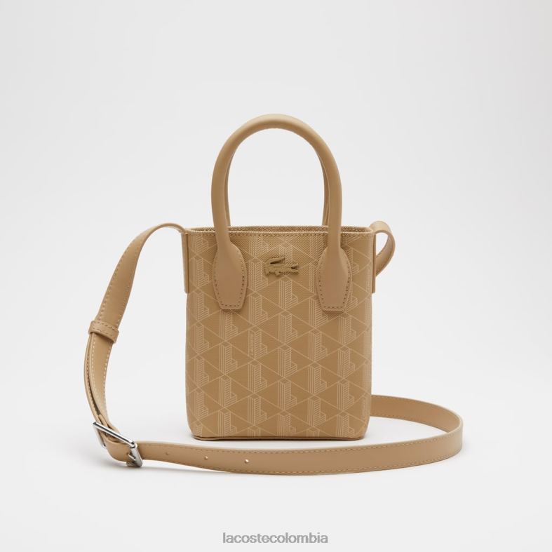 cartera mini con monograma beige vienés Lacoste bolsos y marroquinería mujer 80XZX2790