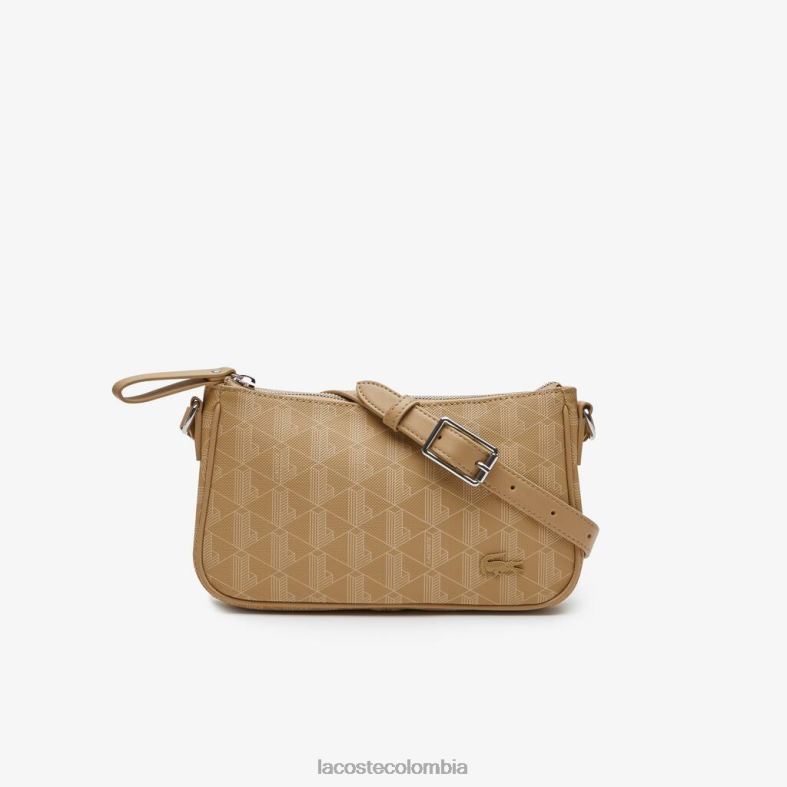 bandolera con monograma estampado beige vienés Lacoste bolsos y marroquinería mujer 80XZX2801