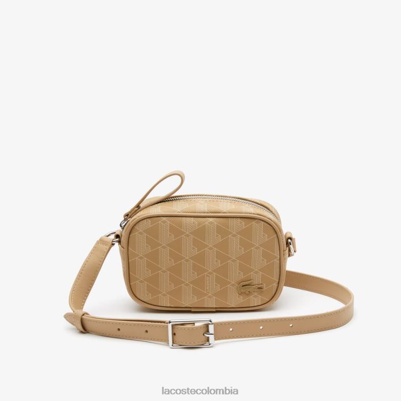 bandolera pequeña con monograma estampado beige vienés Lacoste bolsos y marroquinería mujer 80XZX2794