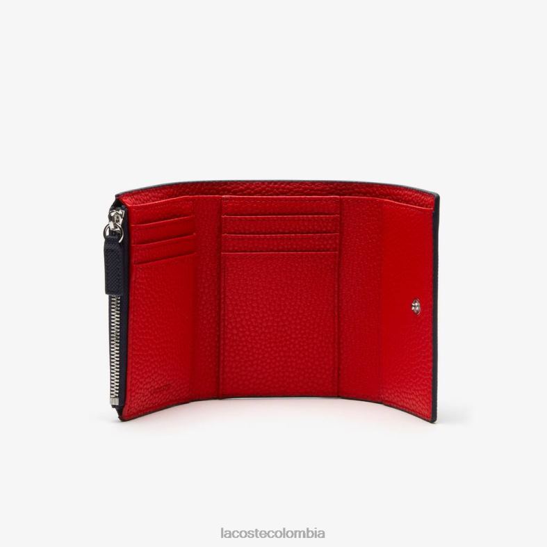 cartera frontal a presión anna marino 166 rojo Lacoste bolsos y marroquinería mujer 80XZX2815