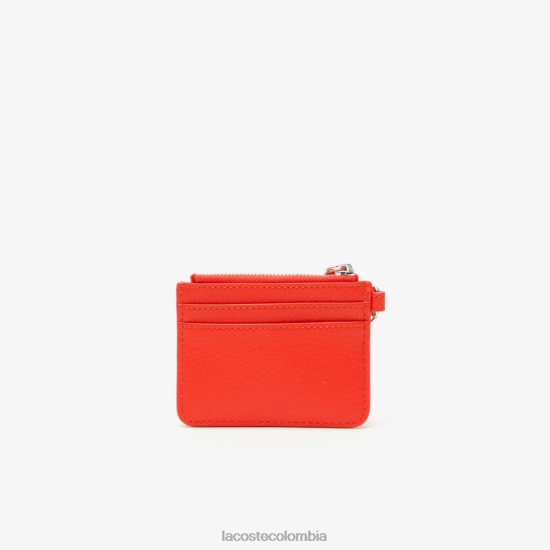 tarjetero de piel granulada con mosquetón corrida Lacoste bolsos y marroquinería mujer 80XZX2809