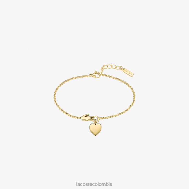 Amo mi pulsera de cocodrilo. oro Lacoste joyas mujer 80XZX2907