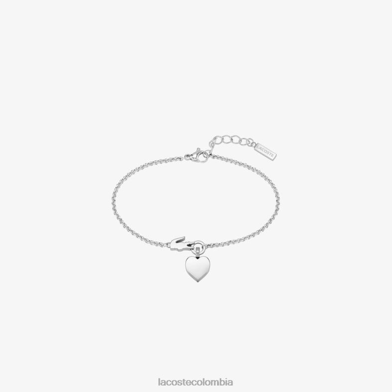 Amo mi pulsera de cocodrilo. plata Lacoste joyas mujer 80XZX2908