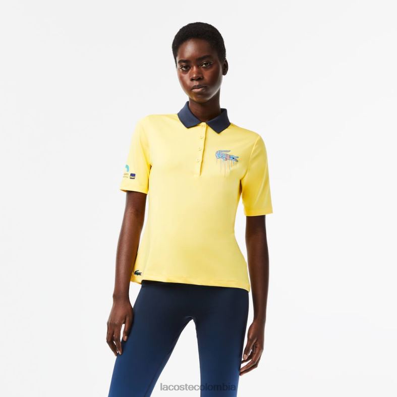 polo deportivo miami edición abierta amarillo Lacoste ropa mujer 80XZX2373