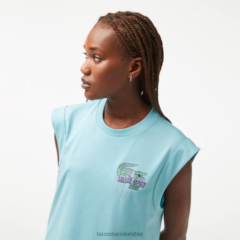 camiseta sin mangas sport miami open edition menta Lacoste ropa mujer 80XZX2411