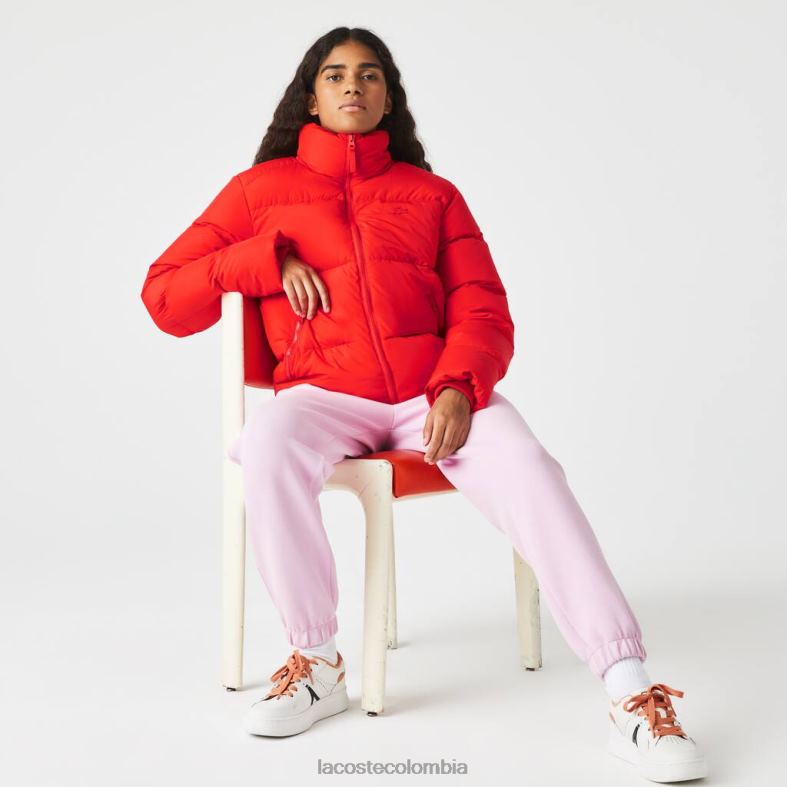 chaqueta acolchada plegable rojo Lacoste ropa mujer 80XZX2617