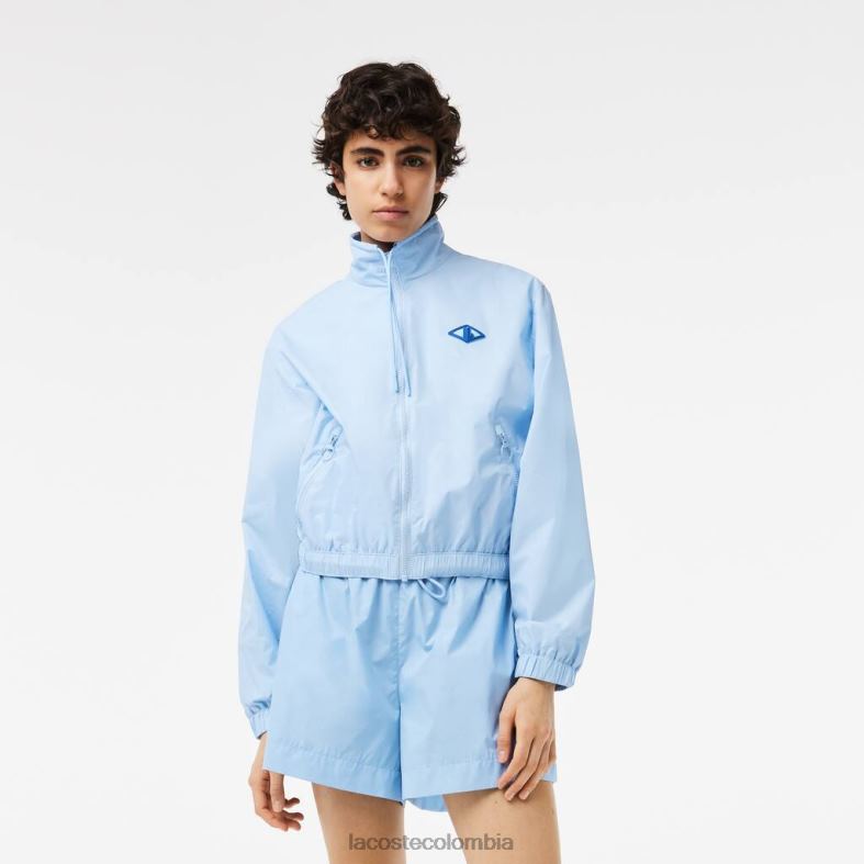 chaqueta deportiva con monograma azul Lacoste ropa mujer 80XZX2440