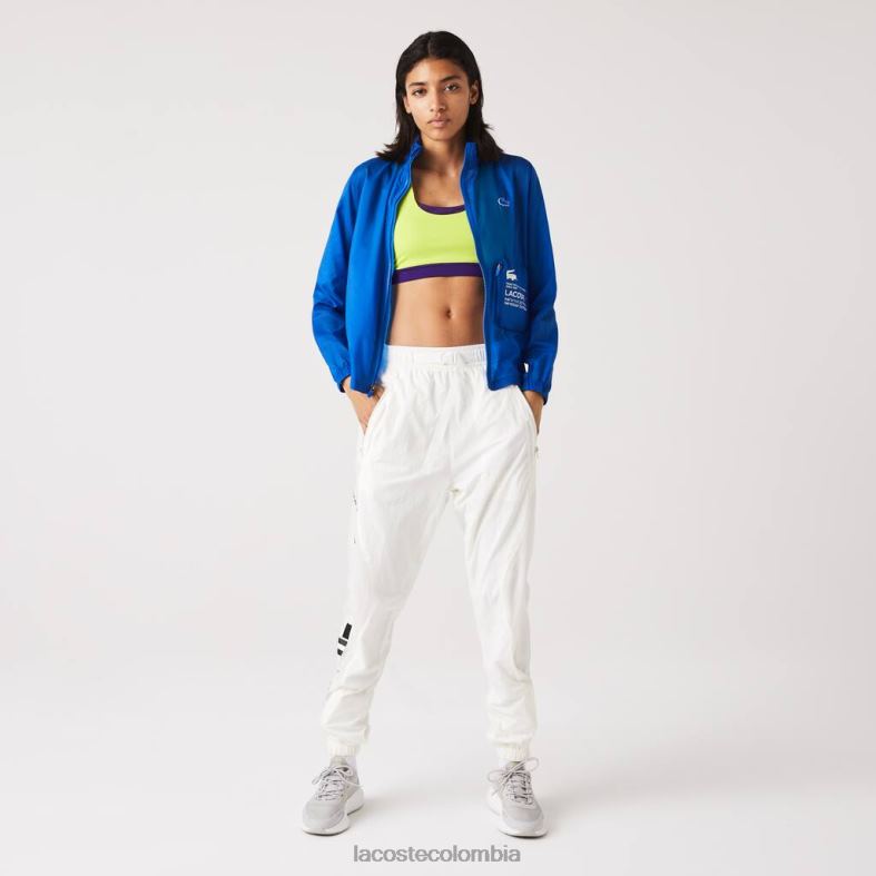 chaqueta deportiva empacable repelente al agua azul Lacoste ropa mujer 80XZX2618