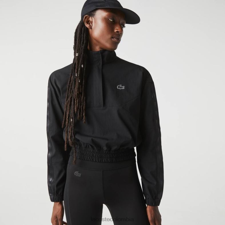 chaqueta deportiva holgada negro Lacoste ropa mujer 80XZX2631