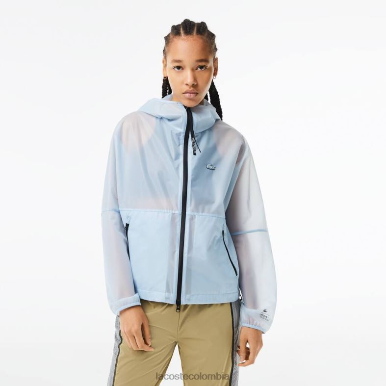 cortavientos transparente azul Lacoste ropa mujer 80XZX2433