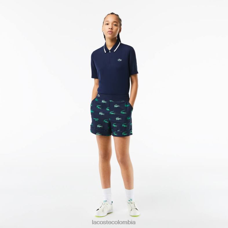 bermudas ligeras estampadas golf Azul marino Lacoste ropa mujer 80XZX2447