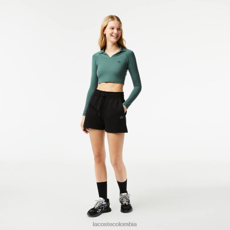pantalones cortos lisos negro Lacoste ropa mujer 80XZX2446