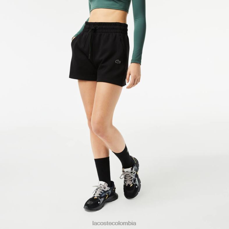 pantalones cortos lisos negro Lacoste ropa mujer 80XZX2446