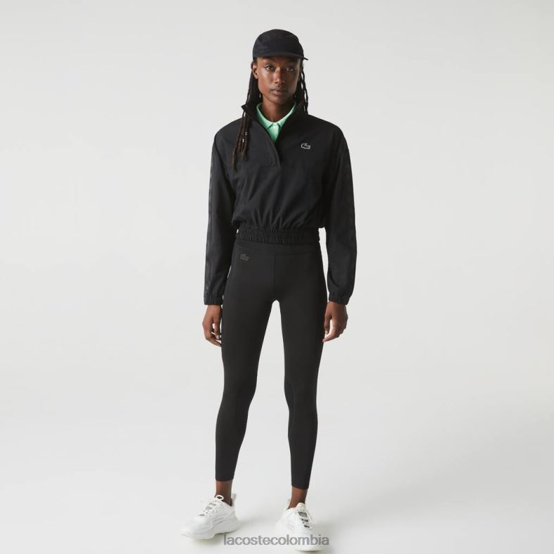leggings deportivos con efecto tejido y bloques de color negro Lacoste ropa mujer 80XZX2531