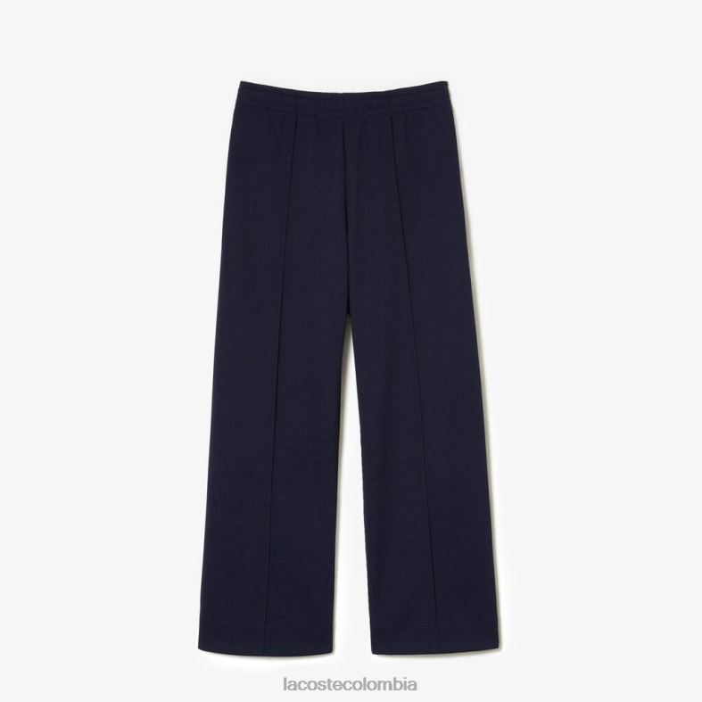 pantalones deportivos de piqué de dos capas Azul marino Lacoste x Goop ropa mujer 80XZX2667
