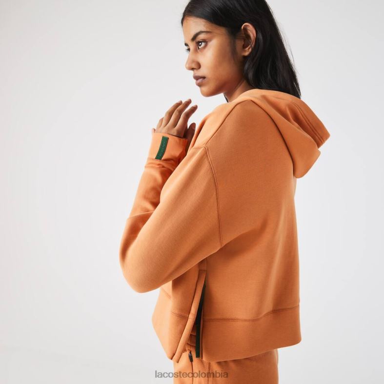 sudadera con capucha naranja Lacoste ropa mujer 80XZX2418