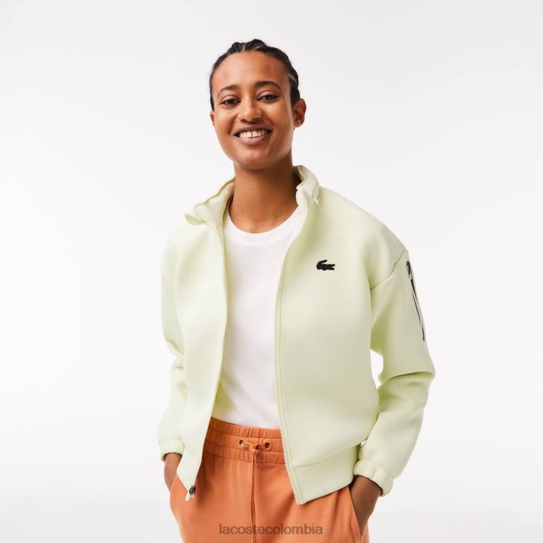 sudadera deportiva holgada con cremallera amarillo Lacoste ropa mujer 80XZX2383