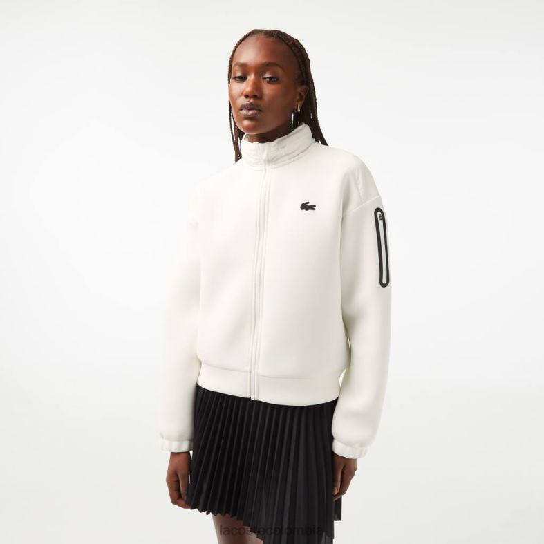 sudadera deportiva holgada con cremallera blanco Lacoste ropa mujer 80XZX2381