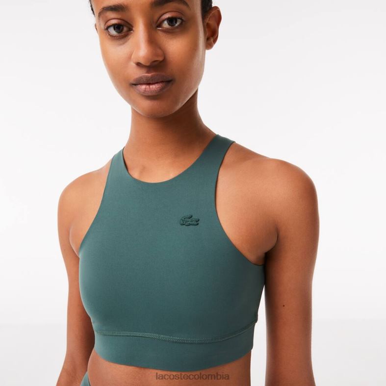 sujetador deportivo sin costuras verde Lacoste ropa mujer 80XZX2549