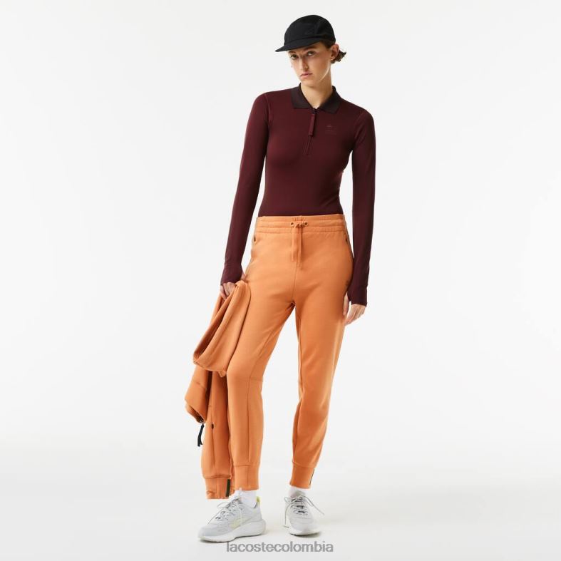 body con cremallera en el cuello Burdeos Lacoste ropa mujer 80XZX2496