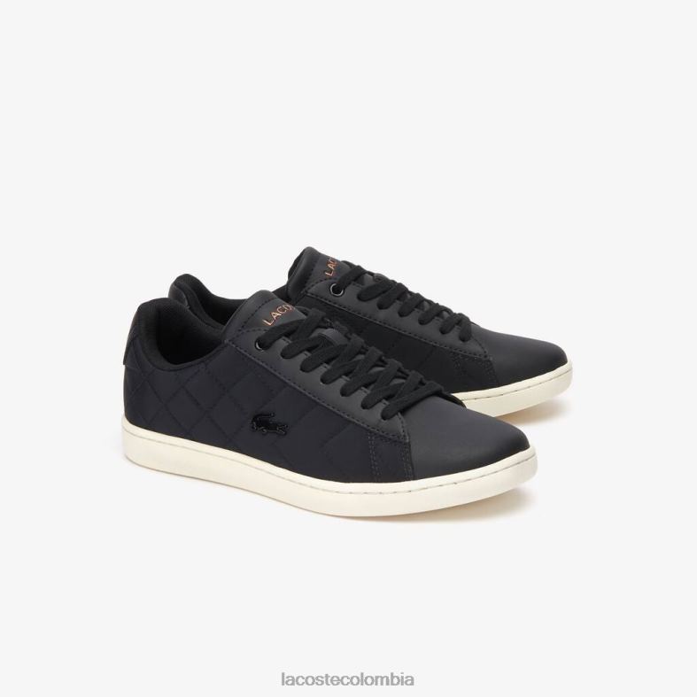 zapatillas carnaby evo acolchadas negro y blanco roto Lacoste zapatos mujer 80XZX2737