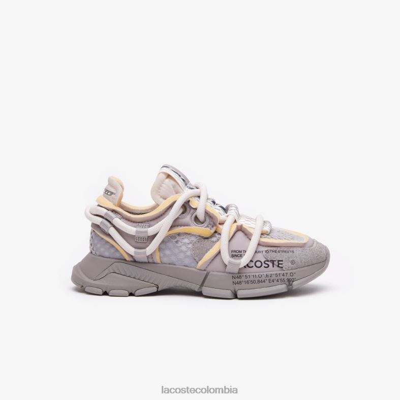 zapatillas l003 active runway textil gris blanco Lacoste zapatos mujer 80XZX2692