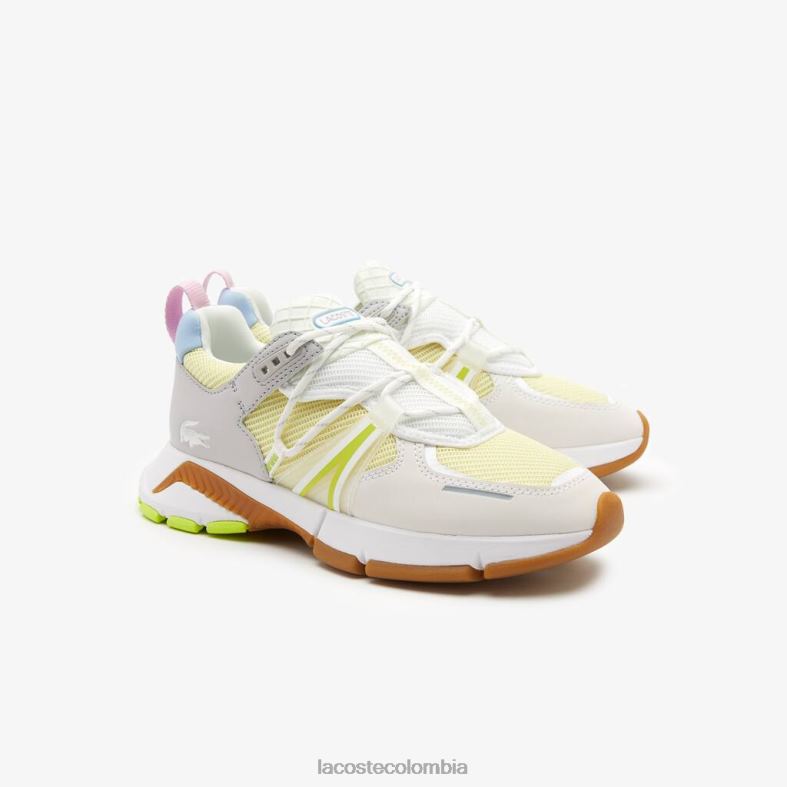 zapatillas l003 de tela con bloques de color blanco azul Lacoste zapatos mujer 80XZX2753