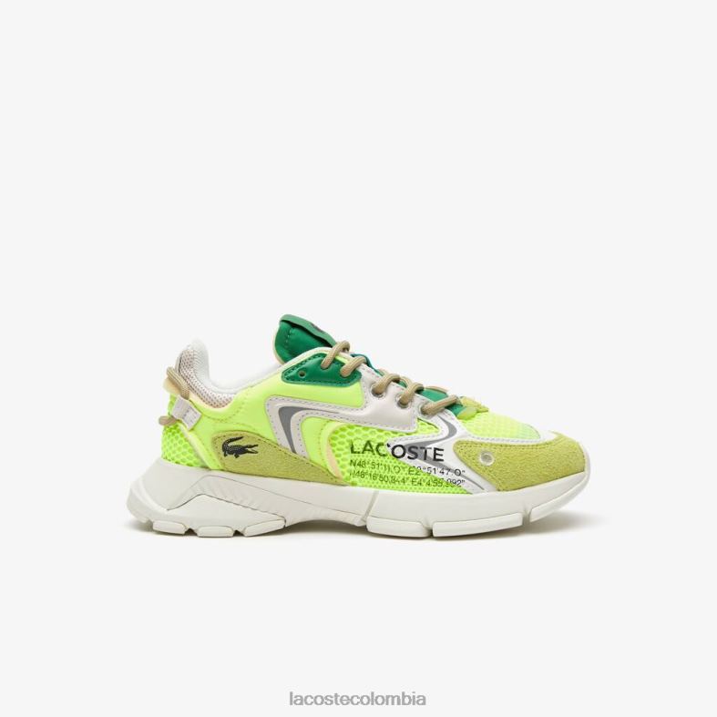 zapatillas l003 neo textiles amarillo y blanquecino Lacoste zapatos mujer 80XZX2680