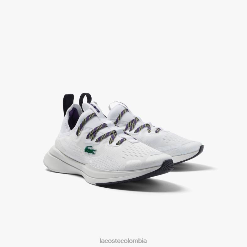 zapatillas run spin comfort de tela blanco y morado Lacoste zapatos mujer 80XZX2751