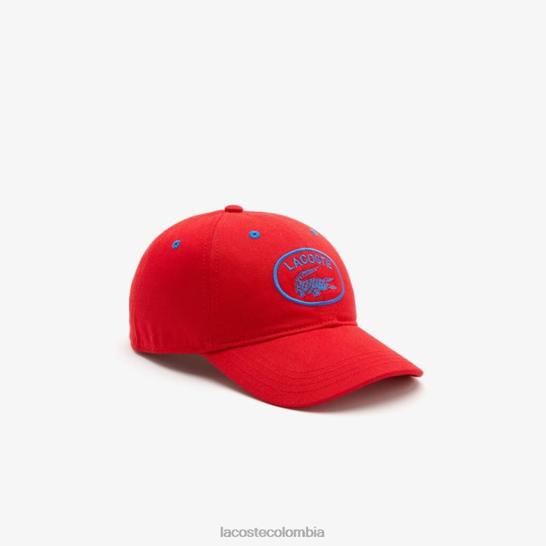 gorra ajustable con ojales en contraste rojo Lacoste accesorios niños 80XZX2168