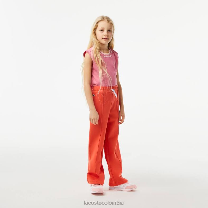 pantalones de chándal anchos naranja Lacoste ropa niños 80XZX3059