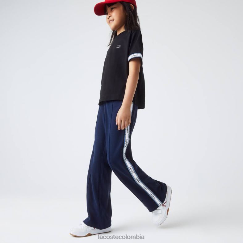 pantalones oversize con bandas laterales Azul marino Lacoste ropa niños 80XZX3289