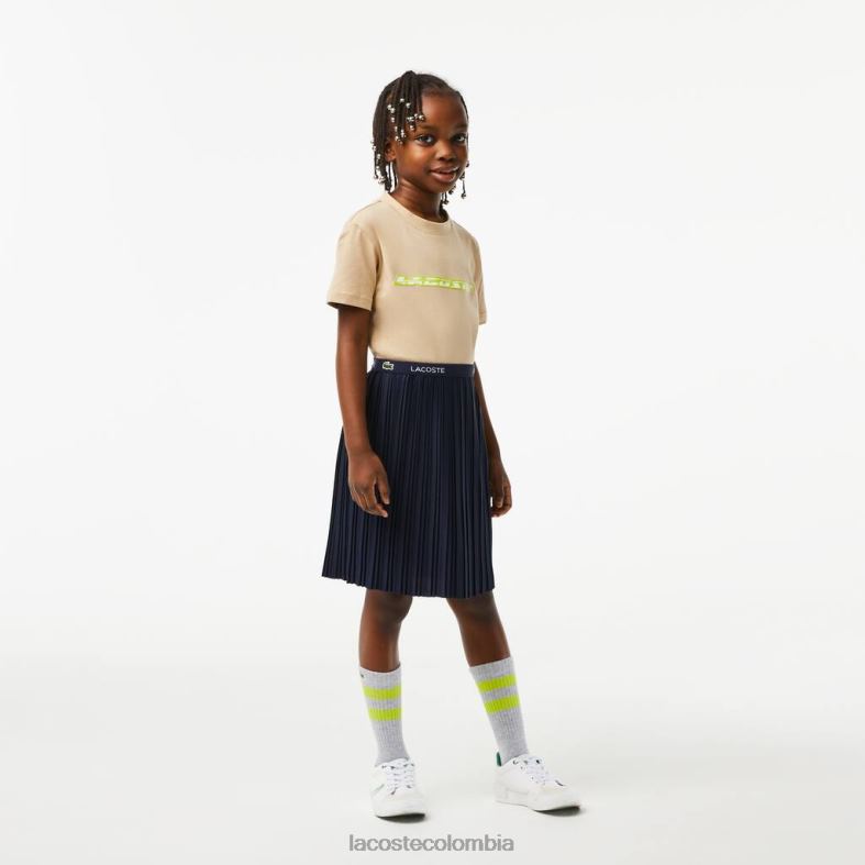 falda de punto plisada Azul marino Lacoste ropa niños 80XZX3091