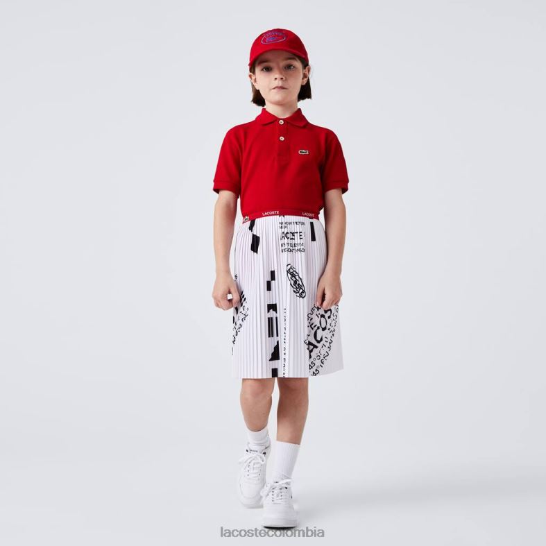falda plisada de punto blanco Lacoste ropa niños 80XZX3291