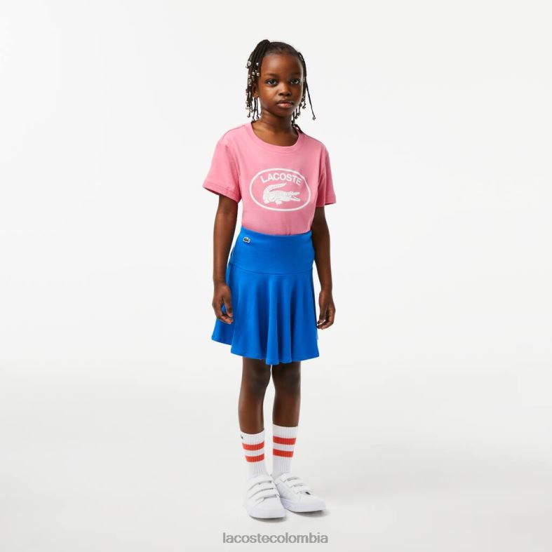 minifalda elástica azul Lacoste ropa niños 80XZX3097