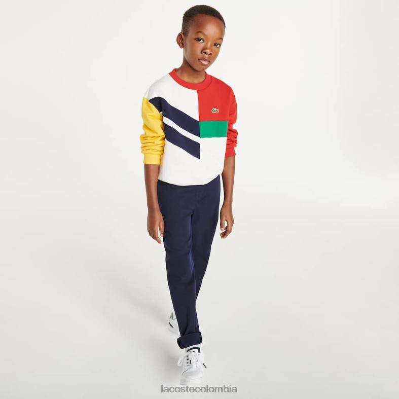 pantalones cómodos y ligeros de algodón Azul marino Lacoste ropa niños 80XZX3296