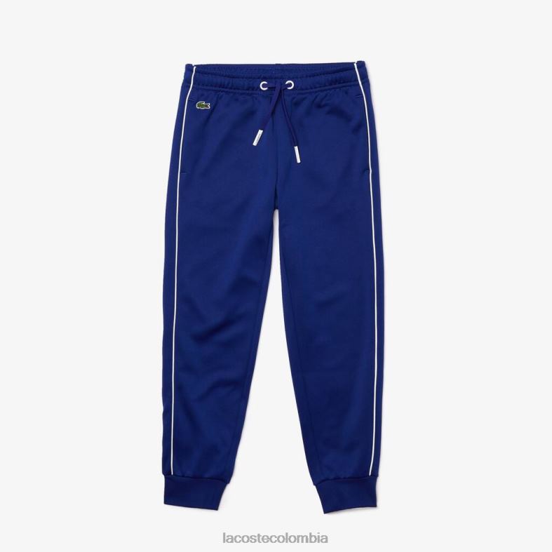 pantalones deportivos de lana Heritage azul blanco Lacoste ropa niños 80XZX3228