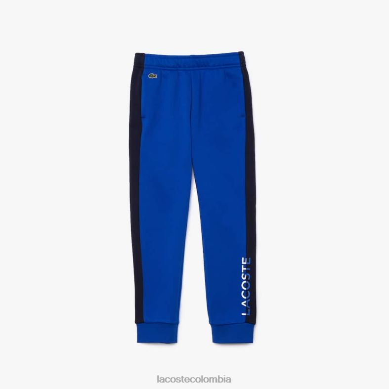 pantalones deportivos de polar con bloques de colores azul/azul marino Lacoste ropa niños 80XZX3254