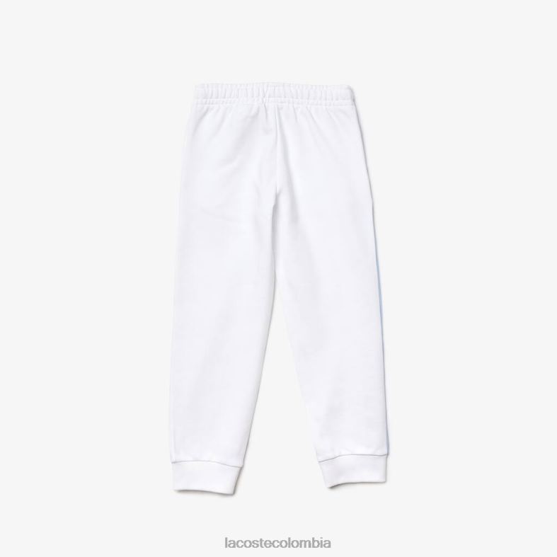 pantalones jogging de felpa de algodón con la marca blanco Lacoste ropa niños 80XZX3246