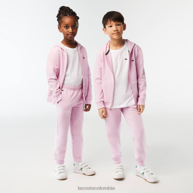pantalones deportivos con bloques de color rosa Lacoste ropa niños 80XZX3212