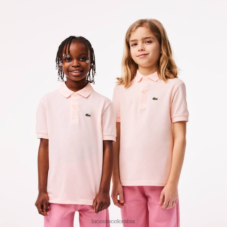 polo de petit piqué de corte regular Rosa claro Lacoste ropa niños 80XZX3137