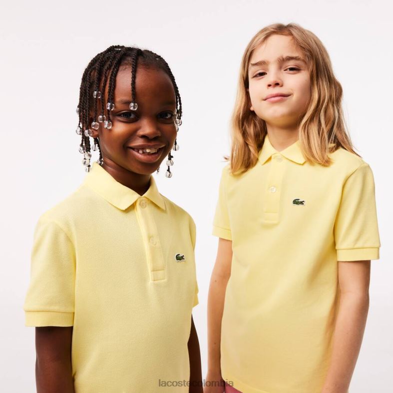 polo de petit piqué de corte regular amarillo Lacoste ropa niños 80XZX3131