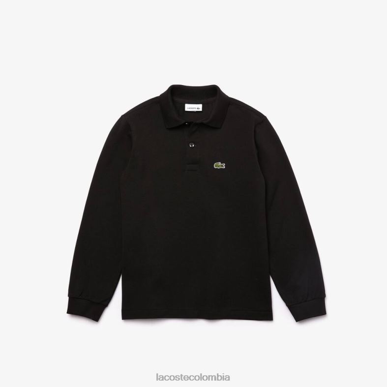 polo de petit piqué de corte regular negro Lacoste ropa niños 80XZX2945