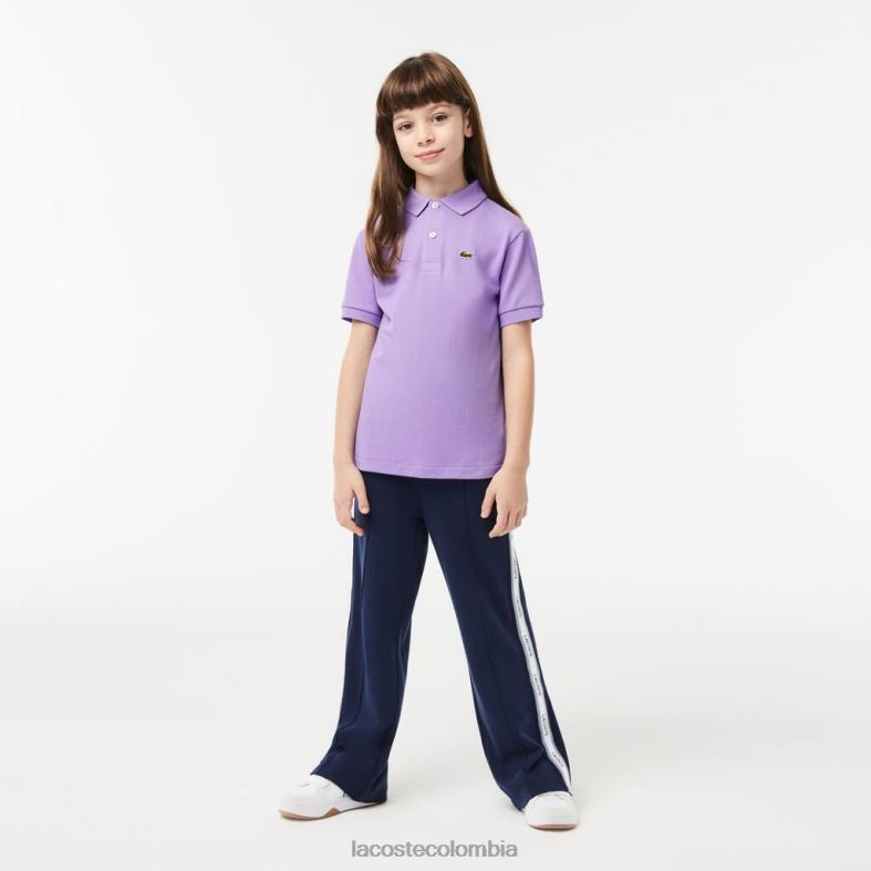 polo de petit piqué de corte regular púrpura Lacoste ropa niños 80XZX3181