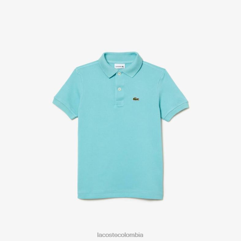 polo de petit piqué de corte regular turquesa Lacoste ropa niños 80XZX2999